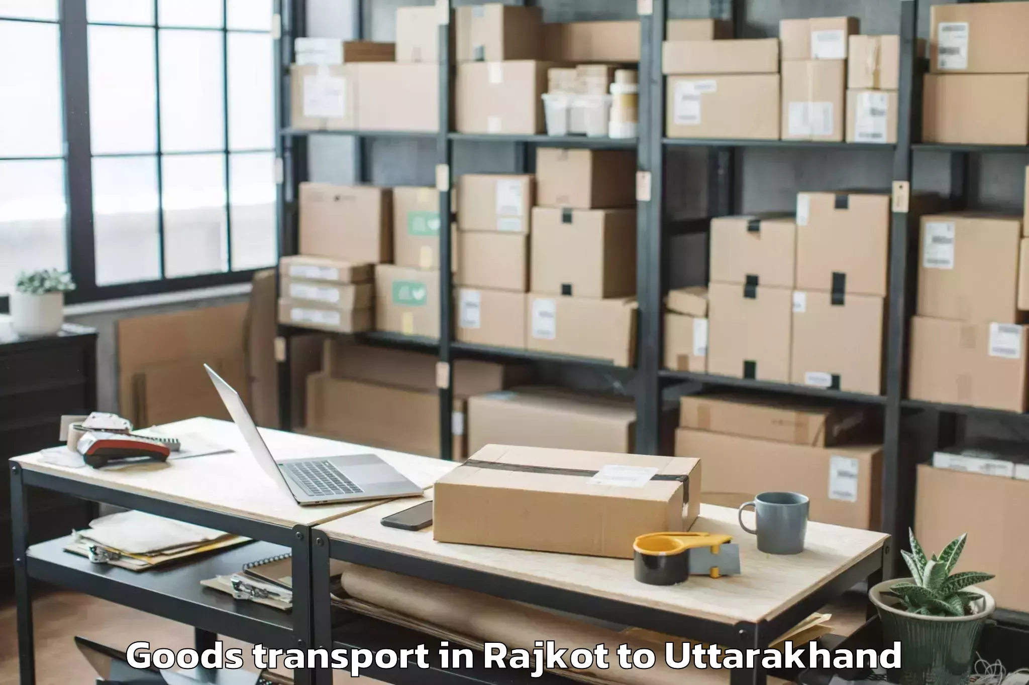 Hassle-Free Rajkot to Lohaghat Goods Transport